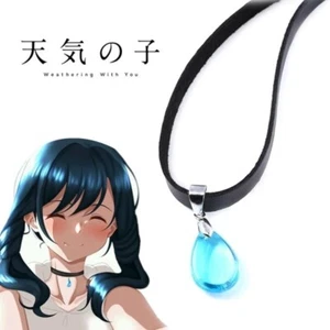 Weathering With You Cosplay Choker Necklace Anime Amano Hina Blue Makoto Shinkai - Picture 1 of 7