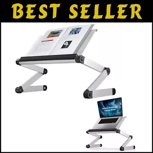 Aluminum Adjustable Book Stand - Lightweight Cookbook Holder for Kitchen Counter - Picture 1 of 11