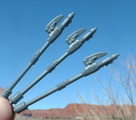 3 NICE CUSTOM Staff Weapons for 1983 Lando, Klaatu, Weequay Vintage Star Wars Cover