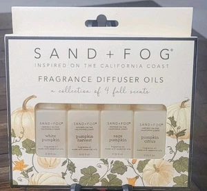 Sand + Fog Home Fragrance Diffuser Oil 4 Pumpkin Sage Harvest Citrus White NIB - Picture 1 of 4