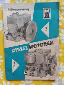 BEDIENUNGSANLEITUNG Dieselmotor 1H65 & 2H65 1964 VEB Motorenwerk Cunewalde DDR - Picture 1 of 4