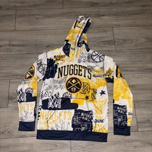 Denver Nuggets NBA Juvenil XL Sudadera con Capucha Estampado de Graffiti Pullover Sudadera Azul Marino Dorado - Imagen 1 de 15