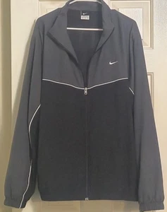 Nike Men's Wind Jacket XXL Black/Gray Pockets - Picture 1 of 7