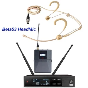 QLXD14-Beta53 kabelloses Mikrofonsystem beige omnidirektionales HeadMic QLXD4 Set - Bild 1 von 11