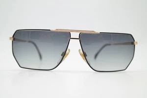 Vintage Sunglasses Chai C 14 F 89 Black Gold Square - Picture 1 of 6
