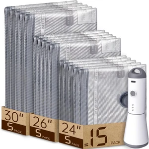 Vacuum Bags for Travel with Rechargeable air Pump, 15 Pack Carry-on Size Comp... - Bild 1 von 7