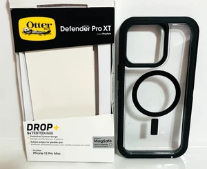 OtterBox Defender Pro XT Mag Safe iPhone 15 Pro Max Clear/Black - Picture 1 of 1