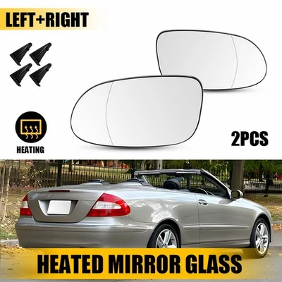 Mirror Glass for Mercedes-Benz CLK320 CLK350 CLK430 CLK500 Right Left Side 1/2X - Image 1 of 4