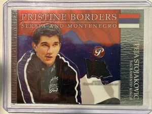 2003-04 TOPPS PRISTINE PEJA STOJAKOVIC PRISTINE BORDERS GAME WORN RELIC - Picture 1 of 2
