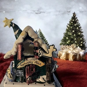 Y2k 2001 Blue Sky Clayworks Rudolph’s Palace Weihnachtskerze Teelicht Hse - Neu in OVP - Bild 1 von 9