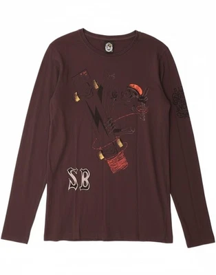 Top gráfico manga larga pequeño marrón algodón DV53 SCORPION BAY para hombre DV53 Foto 1 de 4