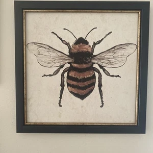 Bee frame art prints bumble bee cottage core wall art Canvas 12”X12” - Picture 1 of 5