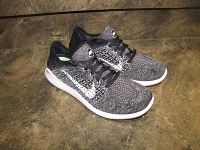 NIKE FREE RN FLYKNIT BLACK PINK WOMENS 7.5 EUC SUPERCLEAN see pics-details - Image 1 of 4