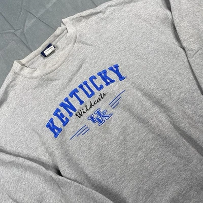 Vintage Kentucky Wildcats Sweatshirt Men’s Size Large 90s Crewneck Sweater Grey - Image 1 of 4