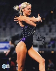 HOT! Olivia Livvy Dunne Autographed Signed LSU TIGERS GYMNASTICS 8x10 Photo BAS - Picture 1 of 2