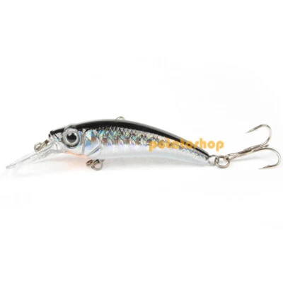 POTATOSHOP2012 Señuelo duro Crankbait 5 piezas con 2 ganchos Minnow hundimiento lento 45 mm 3 g pesca de carpas