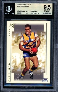 Tarjeta graduada de novato BGS 9.5 - 2003 West Coast Eagles AFL Select XL - Chris Judd - Imagen 1 de 3