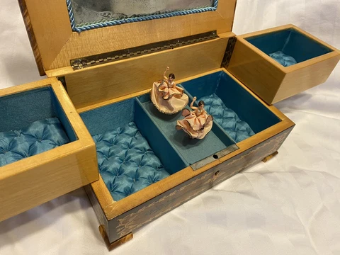 LADOR Two Ballerinas Jewelry Music Box SONG: Buongiorno Tristezza Windup 2032 Cover