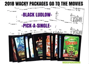 "Pegatina negra Wacky Packages Go To The Movies ""PICK-A-SINGLE"" de Wacky Packages 👀 - Imagen 1 de 40