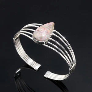 Sunstone Bangle 925 Sterling Silver handmade Bracelet for women and girl - Picture 1 of 2