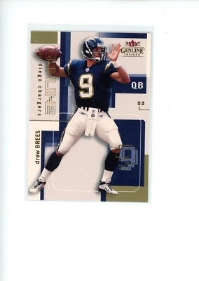 2003 Fleer Drew Brees #80 Genuine Insider San Diego Chargers - Image 1 of 2