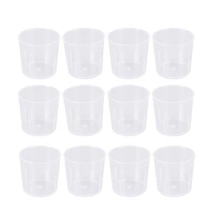 60pcs 30ml Graduated Measuring Scale Cups Transparent Plastic Container Tools - Picture 1 of 7