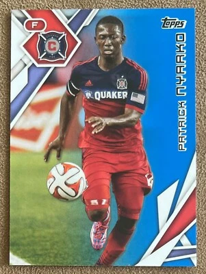 Patrick Nyarko 2015 Topps Major League Soccer Blue Parallel #102 /50 Chicago MLS - Image 1 of 2