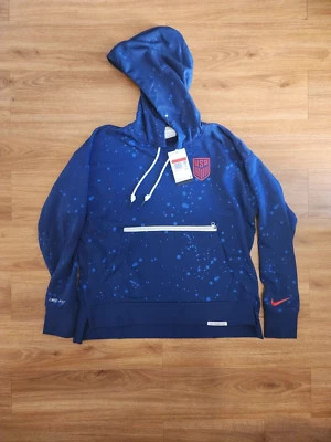 Nike USMNT EE. UU. Juegos Olímpicos Fútbol Edición Estándar Azul Marino Sudadera con Capucha Mujer Grande Dri-Fit Foto 1 de 4
