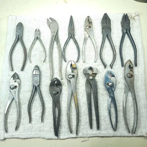 Vintage Pliers - Stanley, McKaig, Kraeuter, Boker, Keen Kutter, (14) USA Tools - Picture 1 of 12