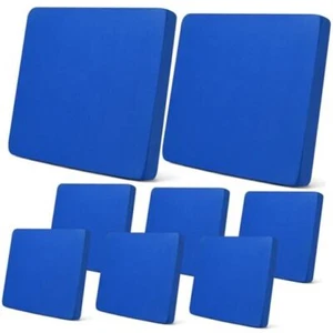 8Pcs Patio Stretch Sofa Cushion Cover Outdoor Waterproof Pure Royal Blue - Picture 1 of 7