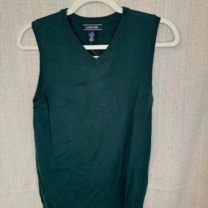 Lands' End NWOT Boys Green Sweater Vest size L (14-16) - Picture 1 of 6