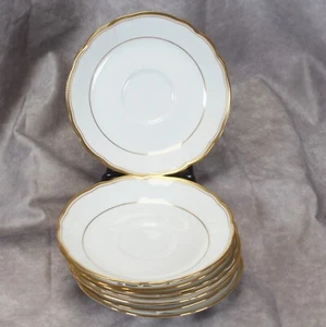Noritake Salutation Untertassen 6" Goldrand Menge 8 - Bild 1 von 8