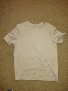Mens Beige Croft & Barrow Ribbed short sleeve tshirt size large - Picture 1 of 2