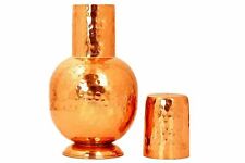 100% Pure Copper  Bedroom Water Bottle with Inbuilt Glass Volume-750 ML