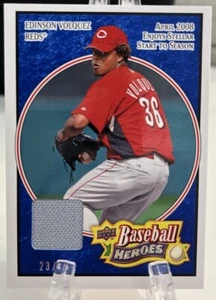 2008 Upper Deck Baseball Heroes Blue Memorabilia /50 Edinson Volquez #69 - Picture 1 of 3