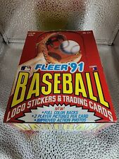1991 Fleer Baseball Wax Box 36 Factory Sealed Packs MINT Nolan Ryan Bottom