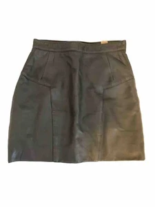 Vintage Aananda Women's Black Faux Leather Mini Skirt XS/S US 8 - Picture 1 of 1