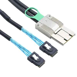 PCIE MINI SAS HD SFF-8088 8X 68P I/O male to 2X SFF8087 36P male Adapter cable - Picture 1 of 9