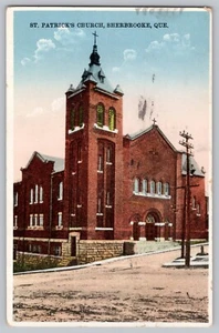Postal de Sherbrooke Quebec, Canadá Iglesia de San Patricio, campanario 1935 - Imagen 1 de 3
