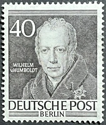 Germany West Berlin, Wilhelm von Humbolt, MNH, Scott 9N93, Michel 100, F-VF - Image 1 of 2
