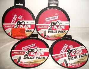 Lotto di 4 - Diablo 2 Pack 6-1/2" 24T Lame Circolari per Seghetto Telaio - 8 Lame Totali - Foto 1 di 2