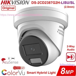 Hikvision 8MP ColorVu 2-Way Talk PoE IP Camera DS-2CD2387G2H-LISU/SL Smart-Light - Picture 1 of 9