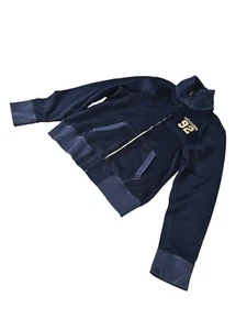 Vintage Abercrombie & Fitch Men’s Track Jacket XL 92 Blue Zip Up Felt Lettering - Picture 1 of 10