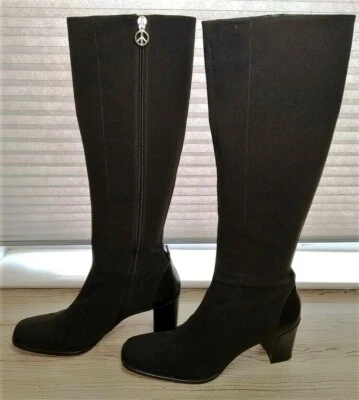 Botas altas elásticas de seda espresso DONALD PILNER 8,5 M IMANI S1-L06 M085 Foto 1 de 4