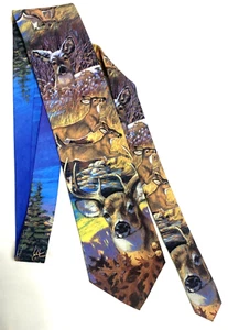 Ralph Marlin Necktie " DEER" - 1995 -Nice Tie - Unworn - Picture 1 of 9