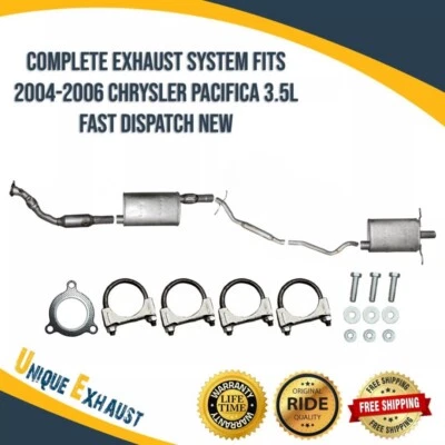 Sistema de escape completo para Chrysler Pacifica 2004-2006 3,5 L envío rápido NUEVO Foto 1 de 4