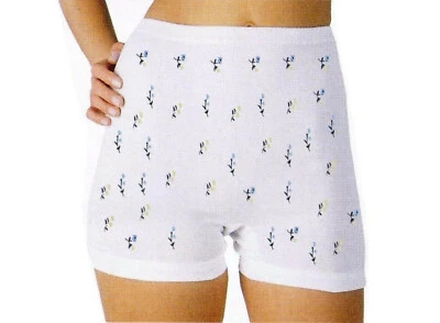 6 Stück Damen Slips Slip mit Bein Schlüpfer  Jacquard 100% Baumwolle - Bild 1 von 2