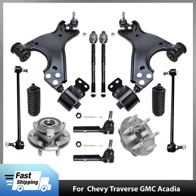 For Buick Enclave GMC Acadia Front Wheel Bearing Hub and Control Arm Ball Joint Foto 1 de 4