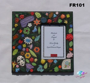BLUMEN FOTORAHMEN - HANDARBEIT MOSAIK Einzelbilderrahmen FR101 - Bild 1 von 3