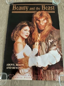 BEAUTY AND THE BEAST - ORIGINAL VINTAGE MOVIE POSTER - 1989 - 27 x 40 - Picture 1 of 20